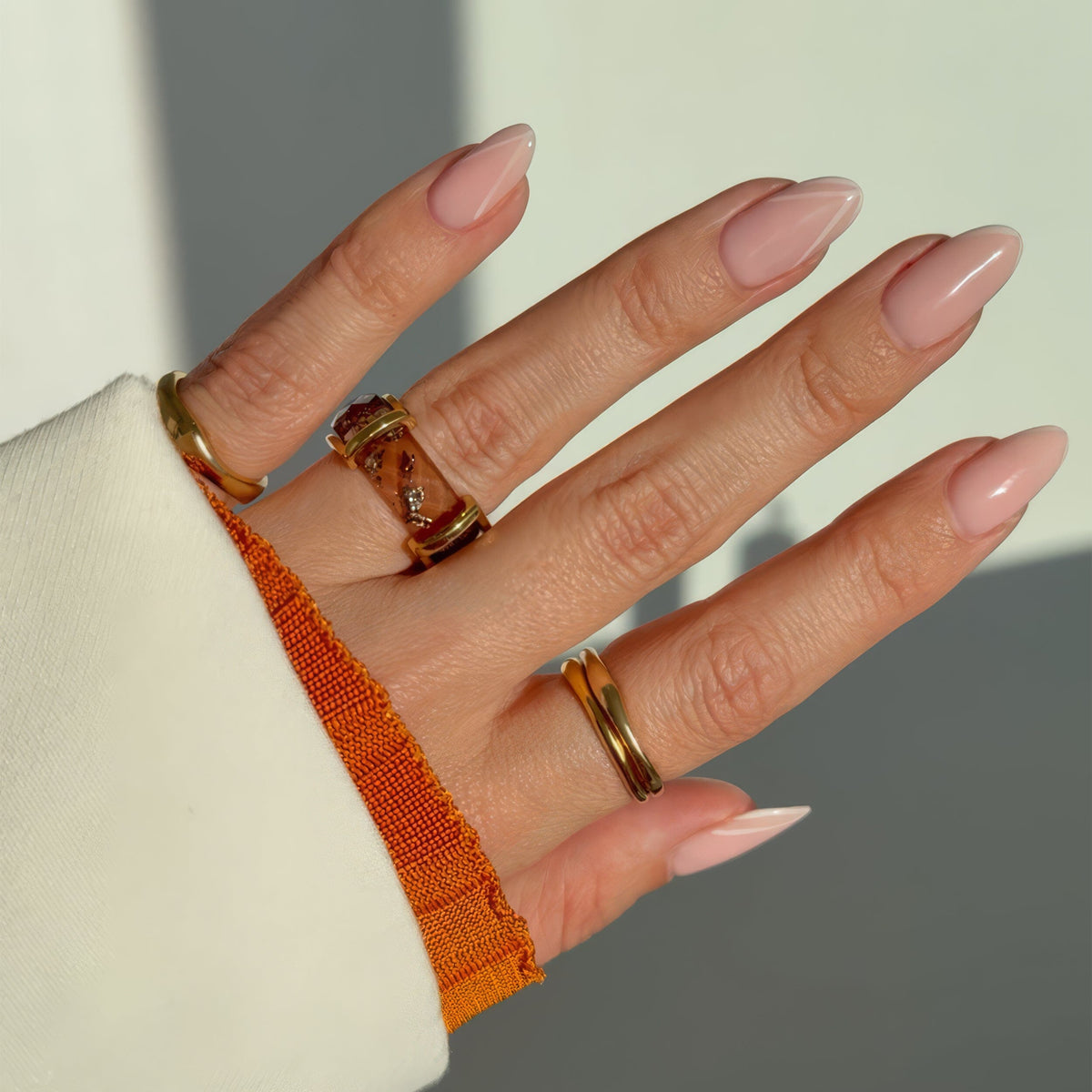 2-in-1 Resin Ring - Golden Amber