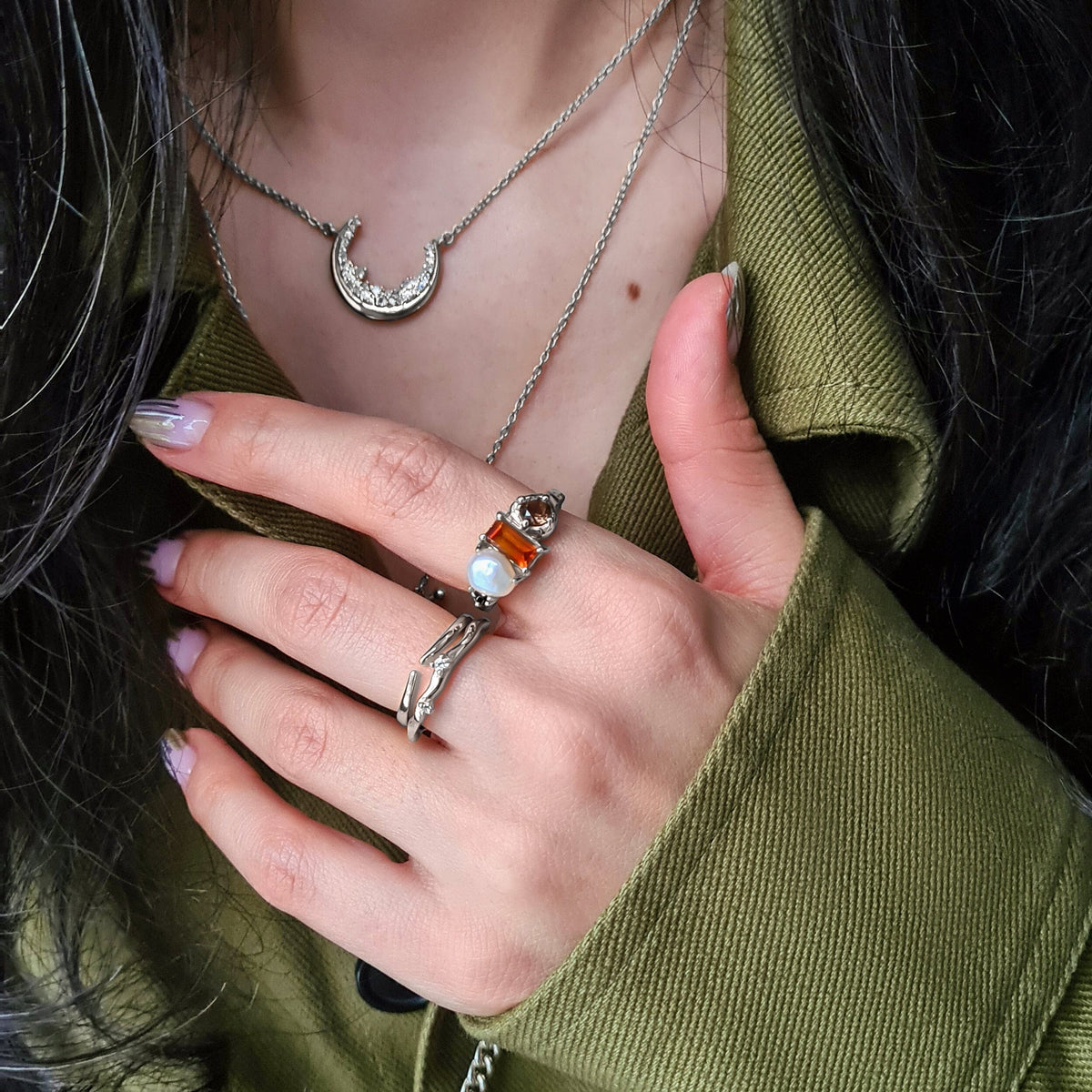 Citrine Pearl Ring - Treasure