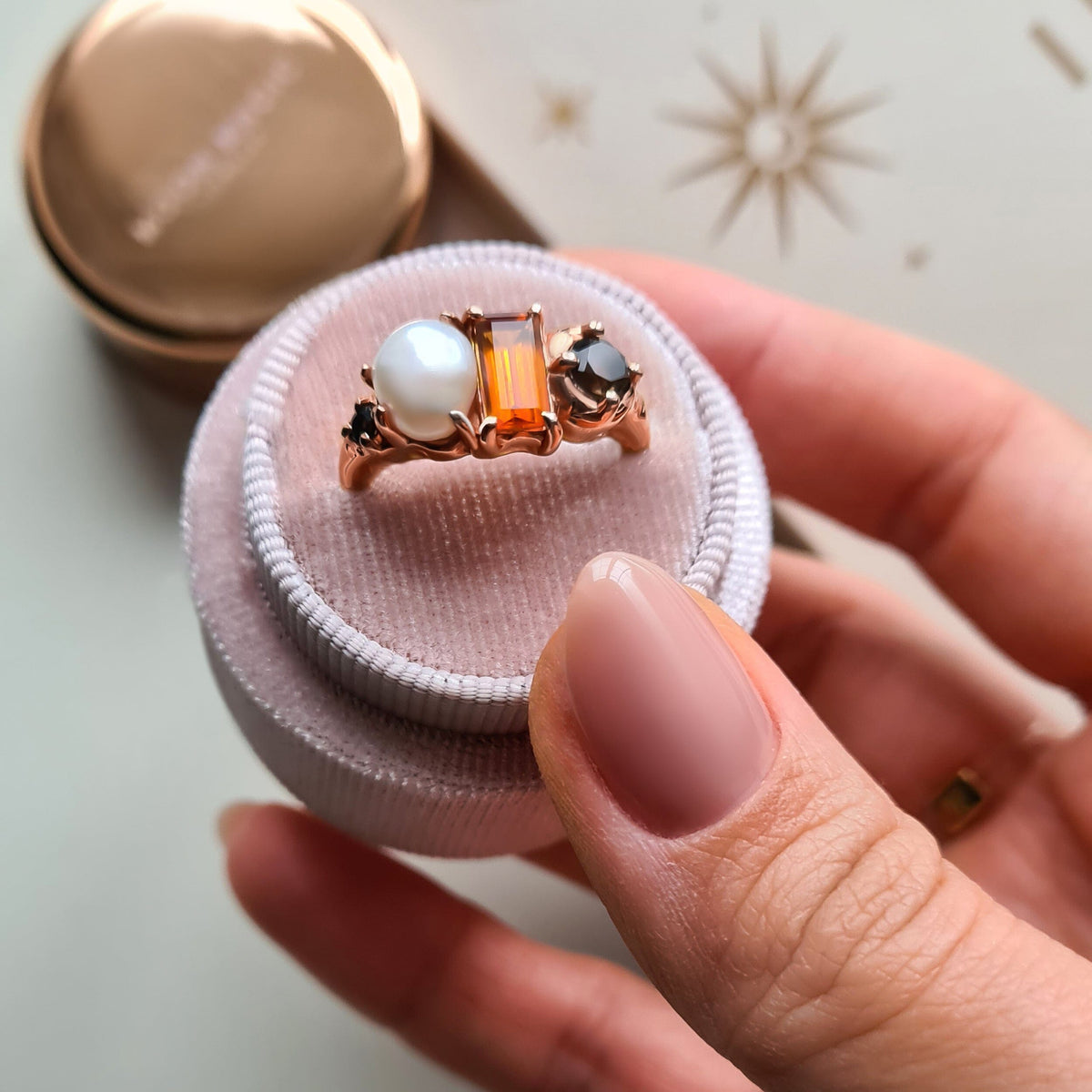 Citrine Pearl Ring - Treasure