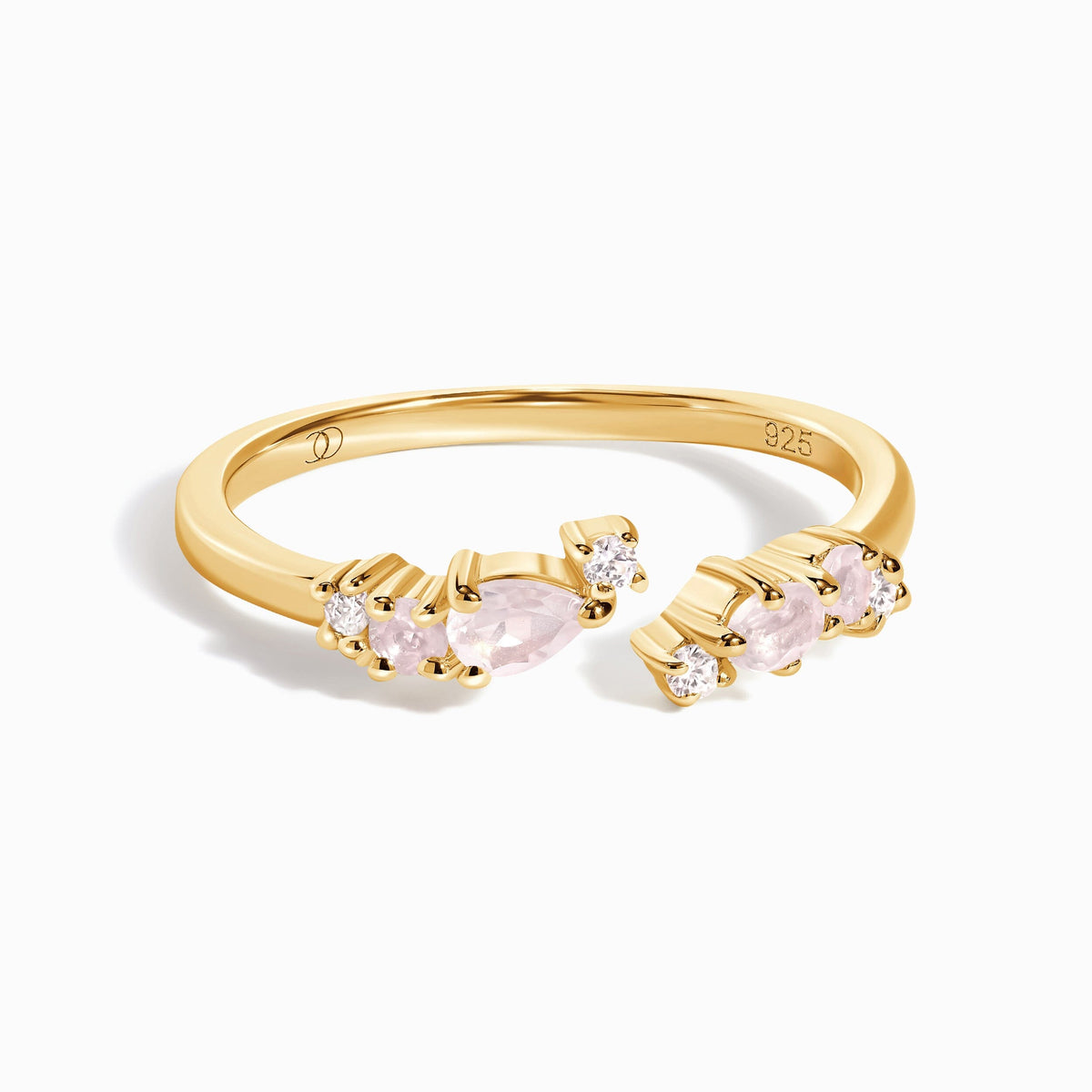 Adjustable Rose Quartz Ring - Flourish