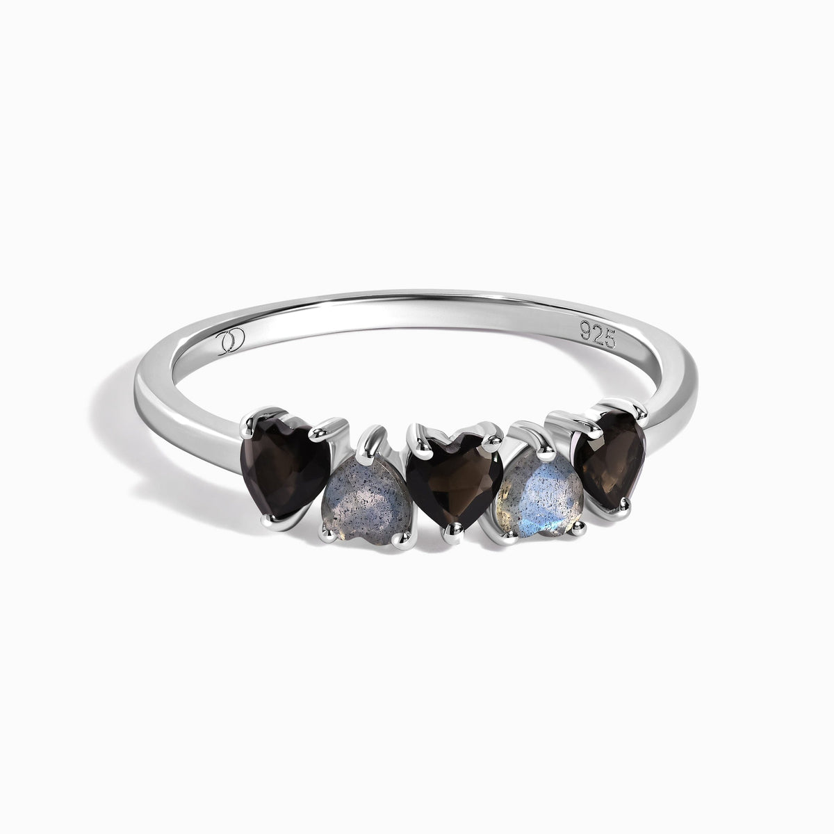 Black Obsidian Labradorite Ring - Crush