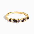 Fine Black Obsidian Lab Diamond Ring - Grace