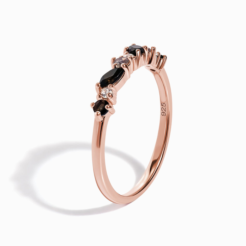 Fine Black Obsidian Lab Diamond Ring - Grace
