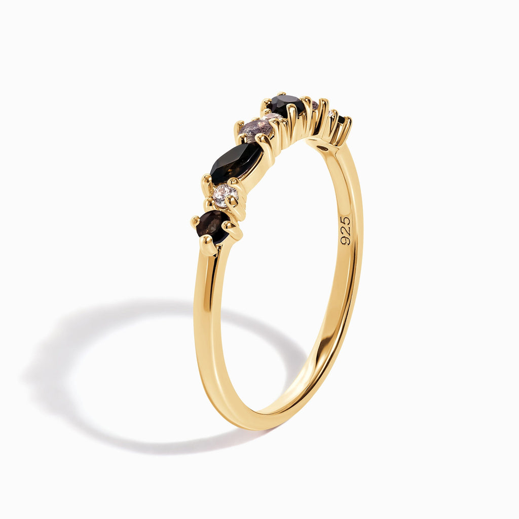 Fine Black Obsidian Lab Diamond Ring - Grace