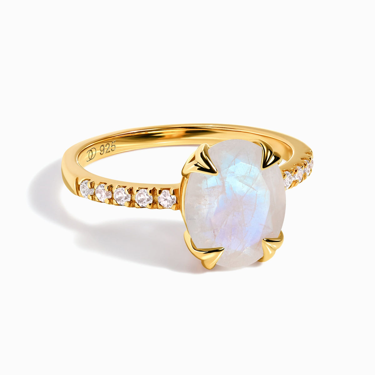 Fine Moonstone Lab Diamond Ring - Harlow