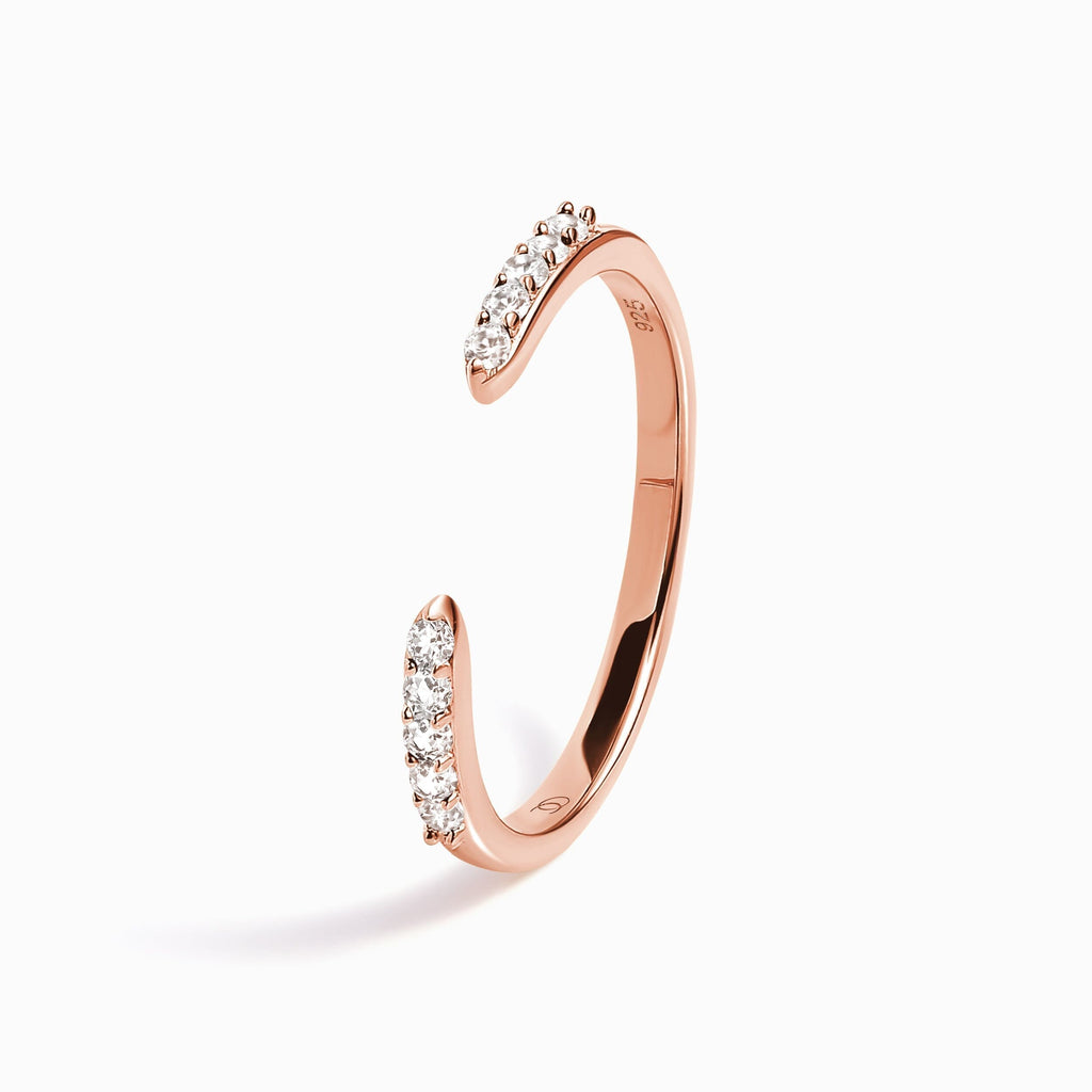 White Zircon Ring - Twinkling Band