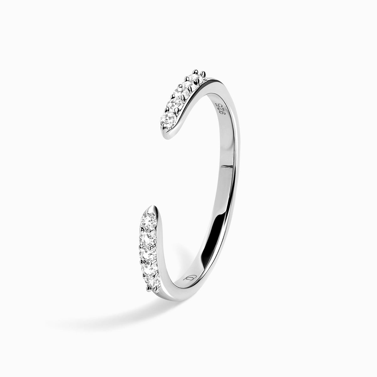 White Zircon Ring - Twinkling Band