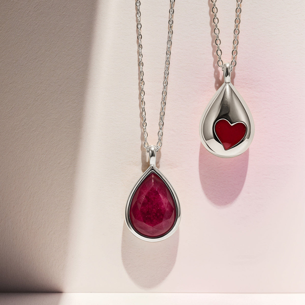 Pink Quartz Necklace - Hidden Heart
