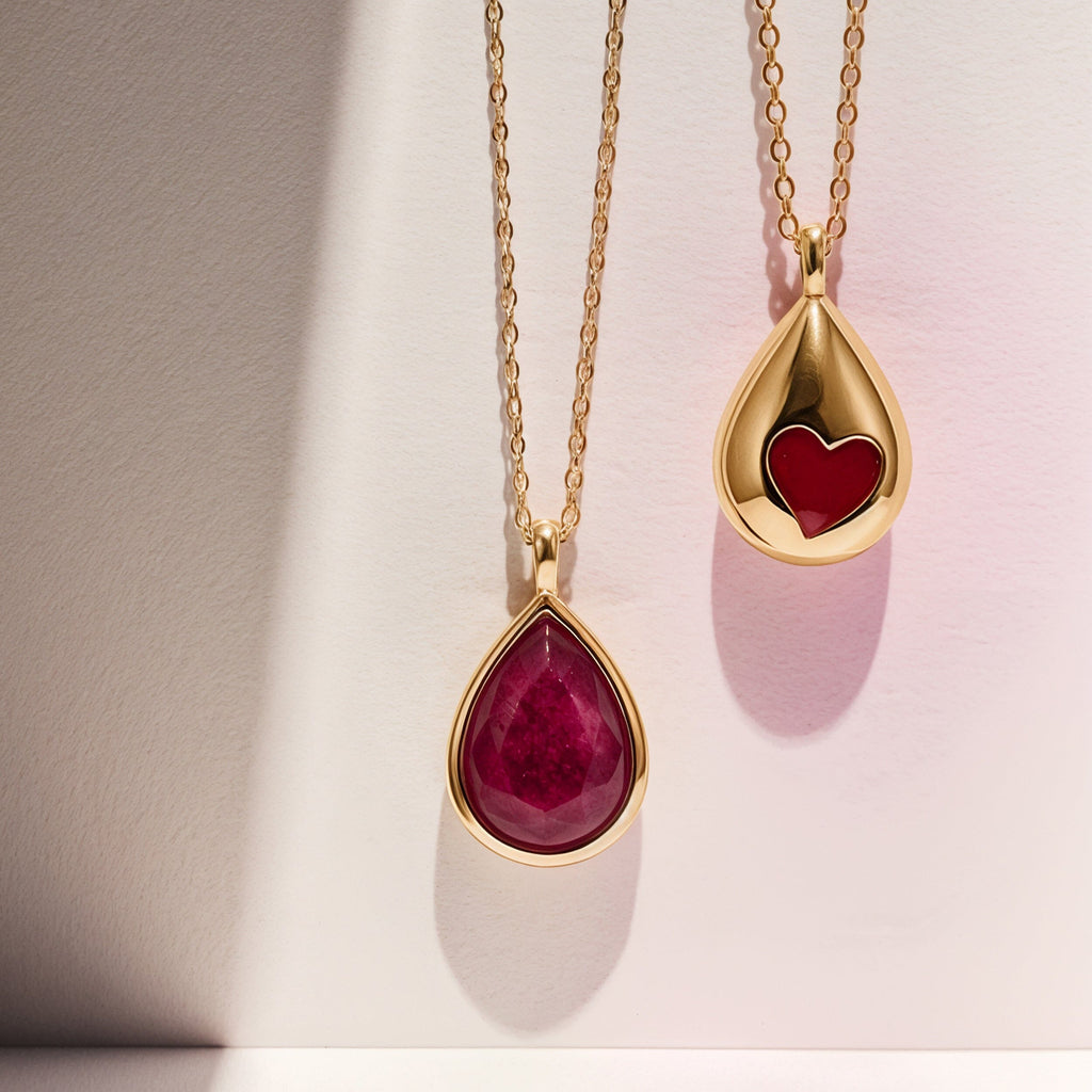 Pink Quartz Necklace - Hidden Heart