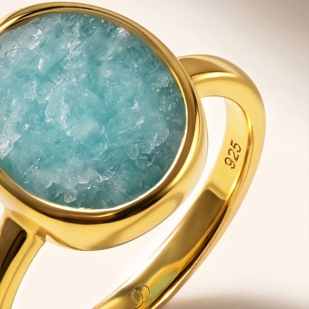 Enfolded Amazonite & Waves Rings