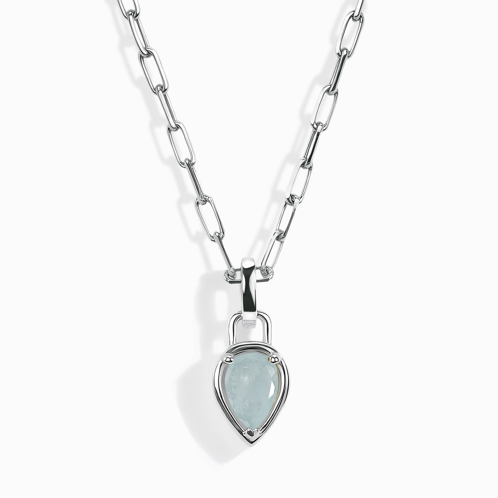 Aquamarine Talis Widelink Necklace - March Birthstone
