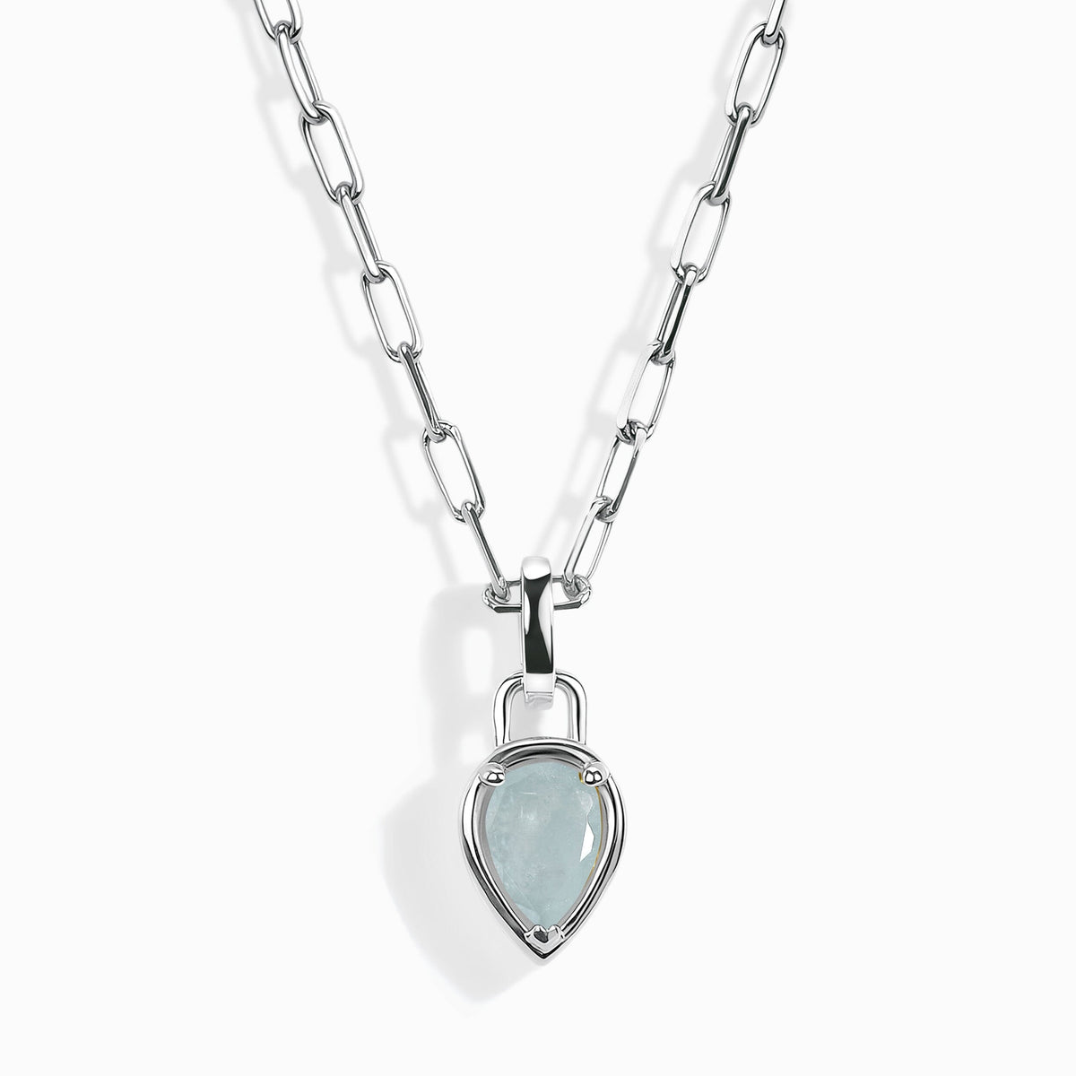 Aquamarine Talis Widelink Necklace - March Birthstone