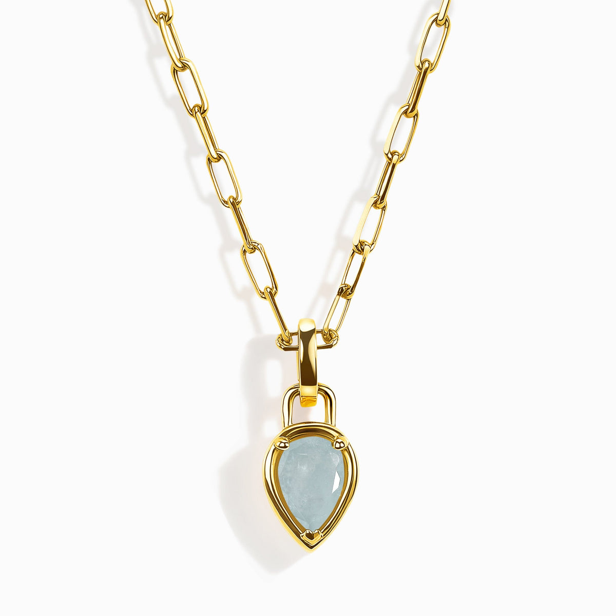 Aquamarine Talis Widelink Necklace - March Birthstone