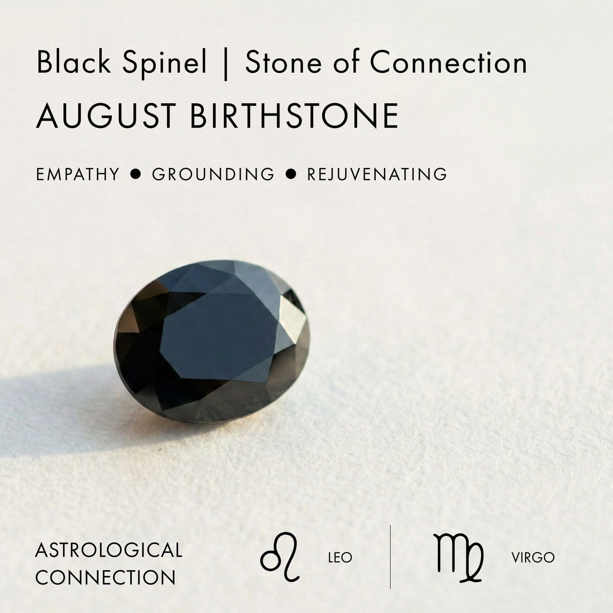 Black Spinel Earrings - Bonny Hoops - August Birthstone