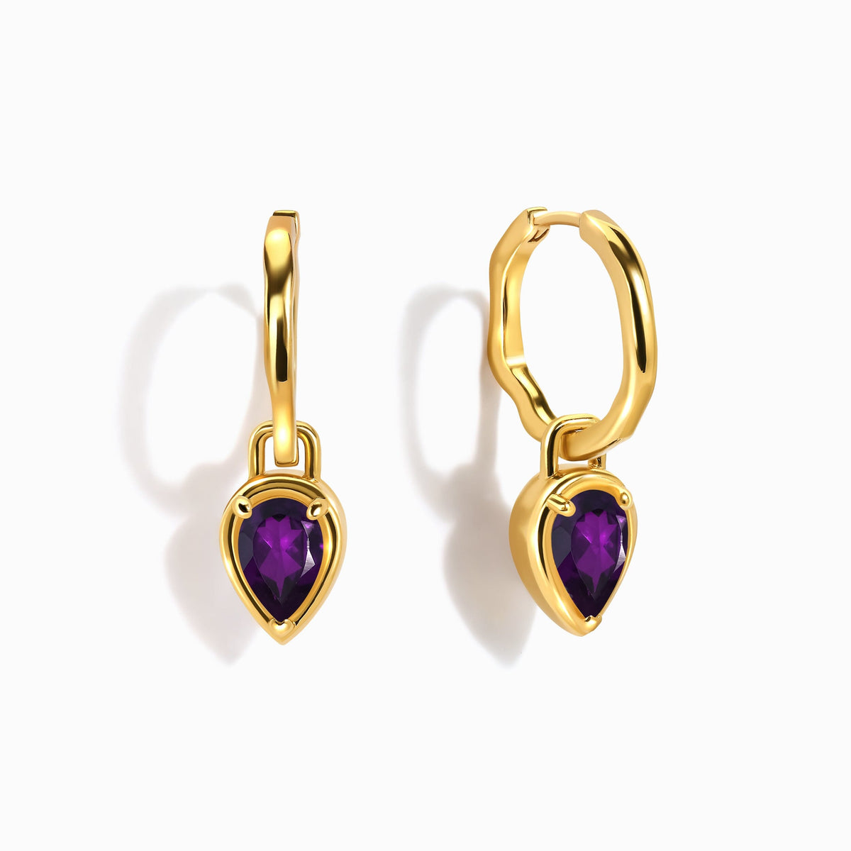 Amethyst Talis Hoops - February Birthstone