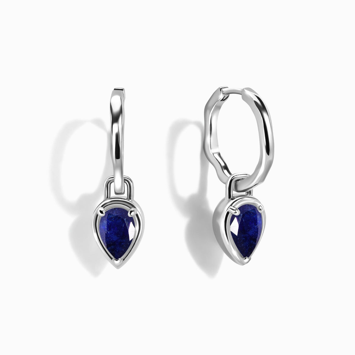 Blue Sapphire Talis Hoops - September Birthstone