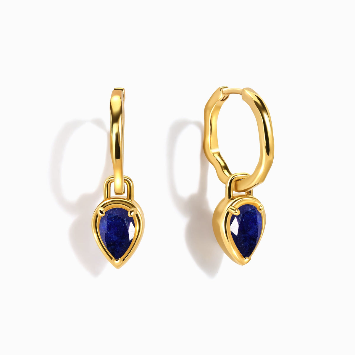 Blue Sapphire Talis Hoops - September Birthstone