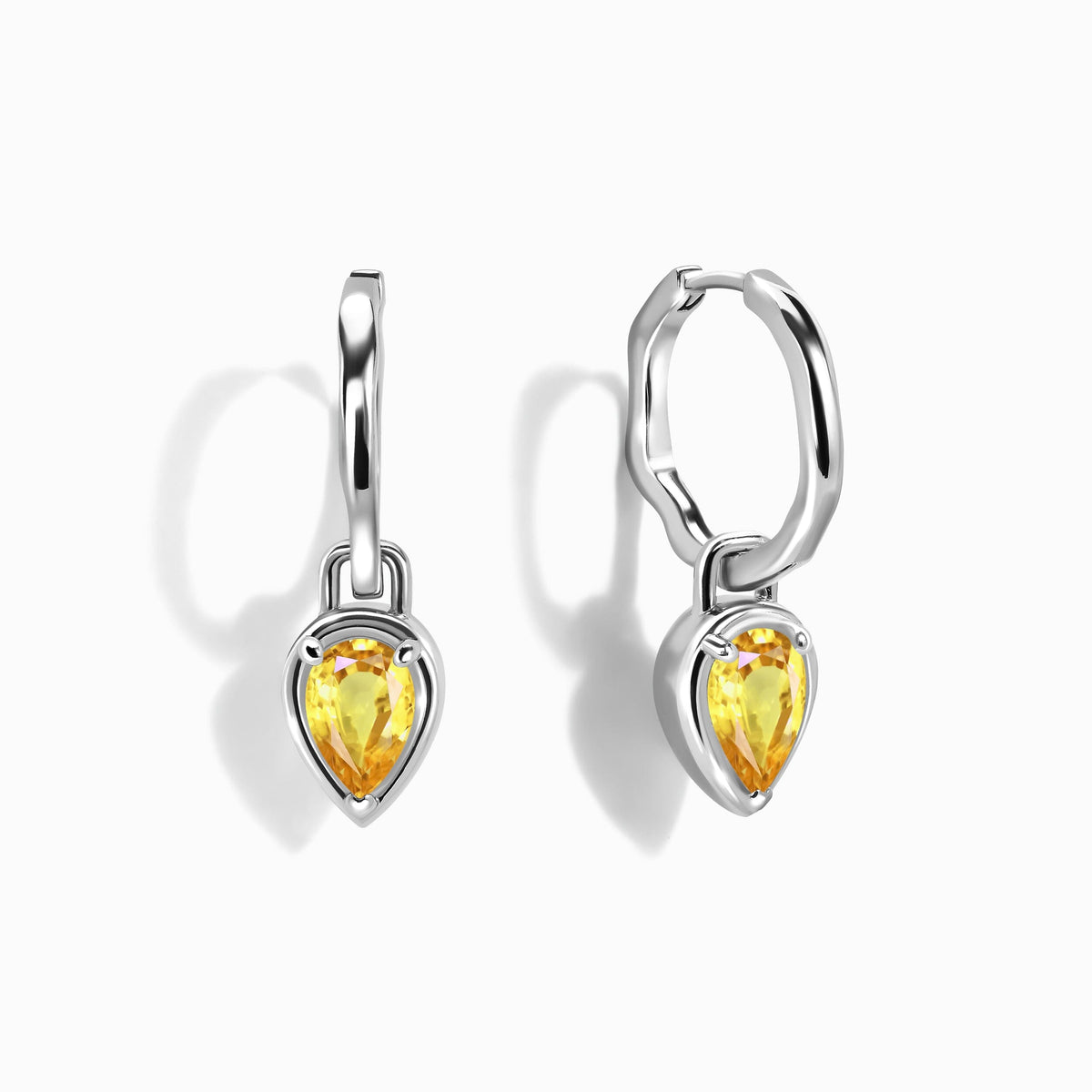 Citrine Talis Hoops - November Birthstone