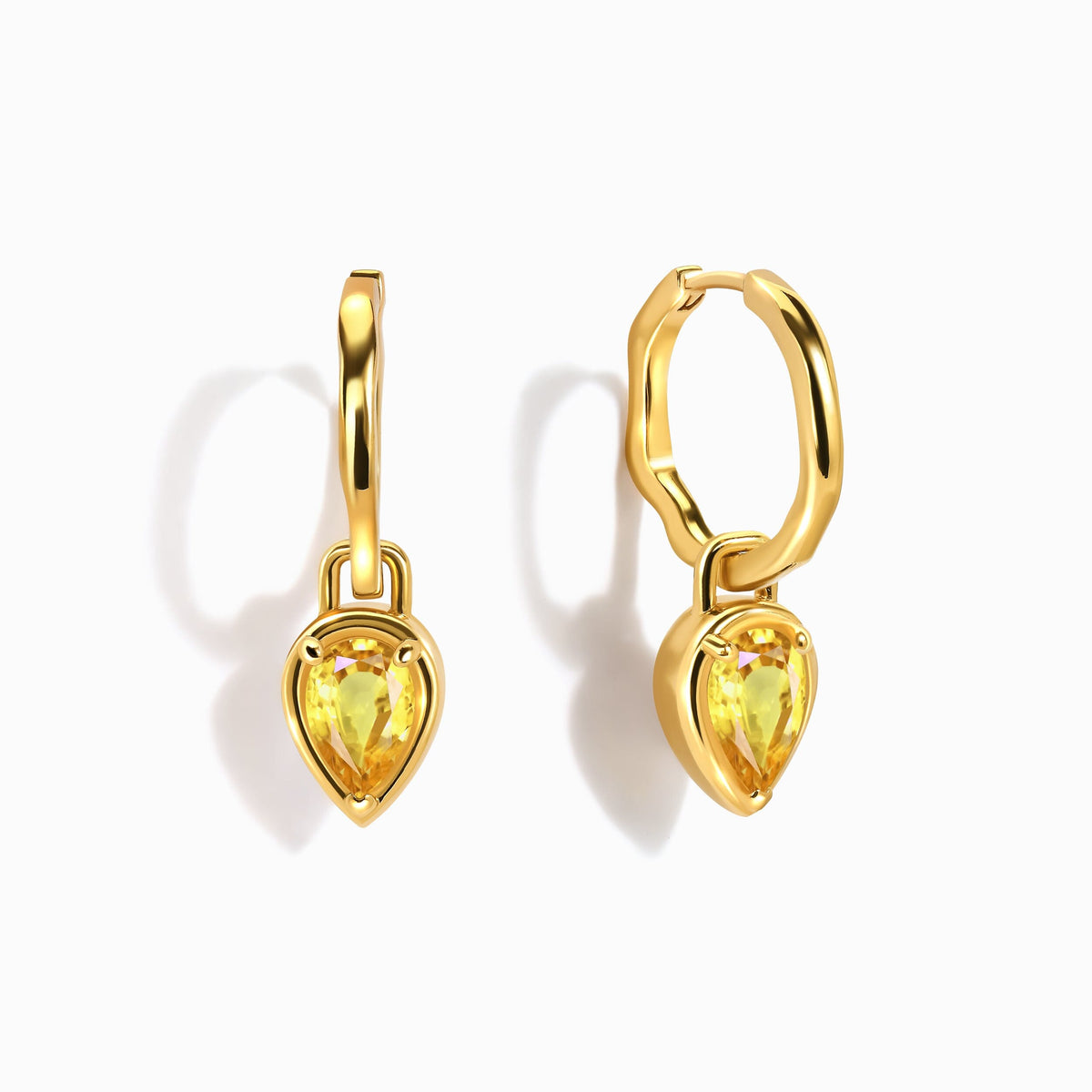 Citrine Talis Hoops - November Birthstone