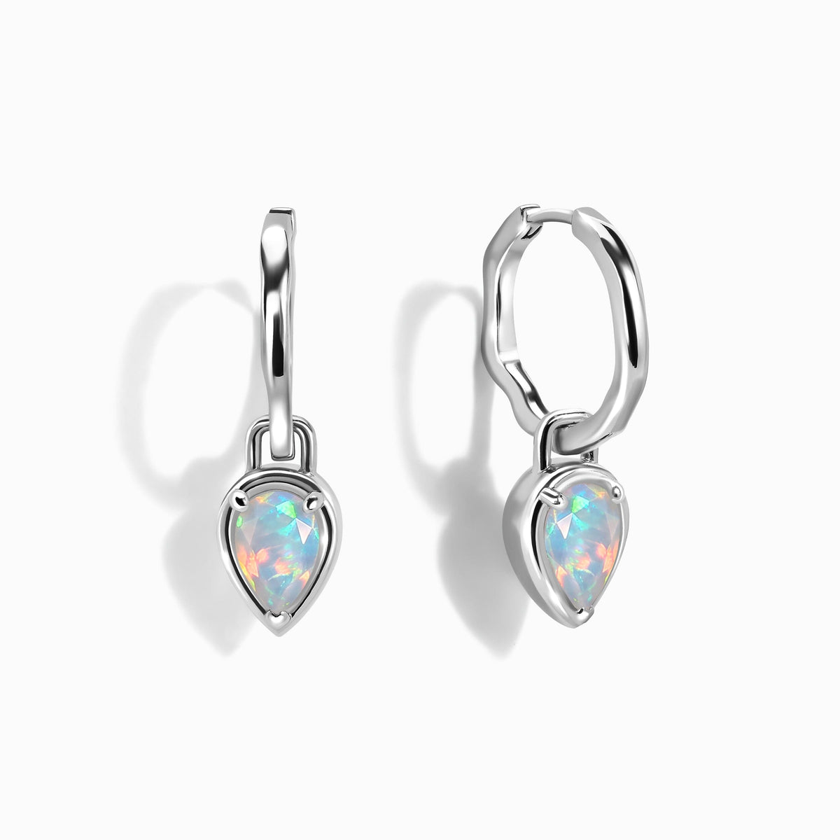 Opal Talis Hoops - October Birthstone
