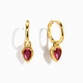 Ruby Talis Hoops - July Birthstone