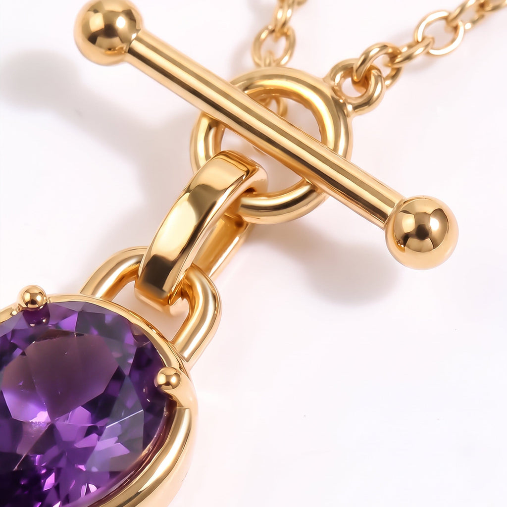 Amethyst Talis T-Lock Necklace - February Birthstone