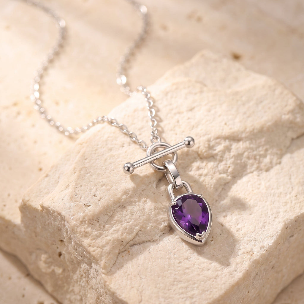 Amethyst Talis T-Lock Necklace - February Birthstone
