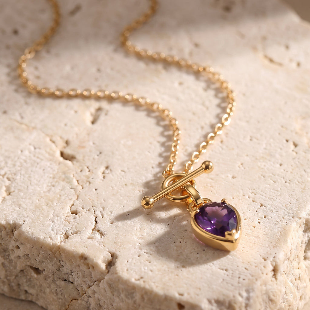 Amethyst Talis T-Lock Necklace - February Birthstone