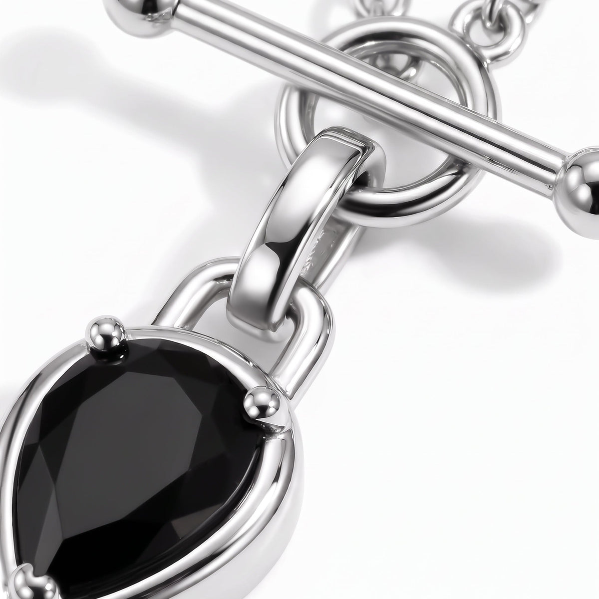 Black Onyx Talis T-Lock Necklace - December Birthstone