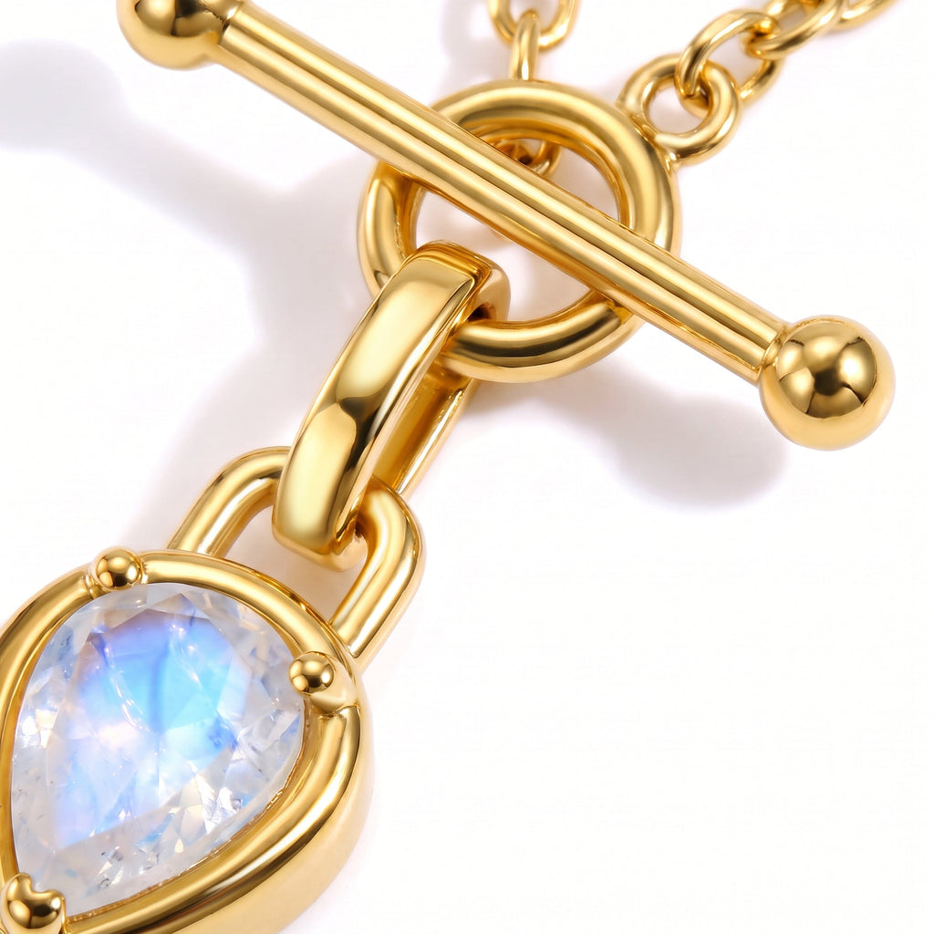 Moonstone Talis T-Lock Necklace - June Birthstone
