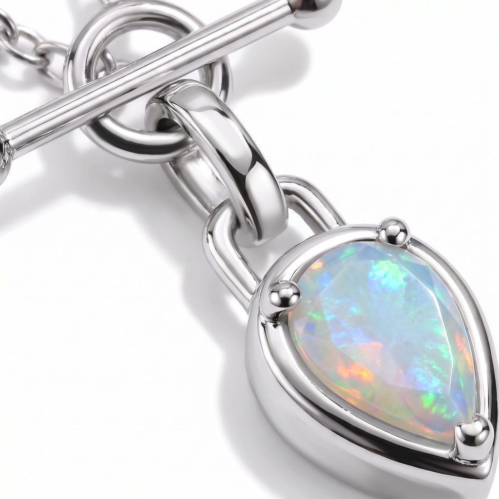 Opal Talis T-Lock Necklace - October Birthstone