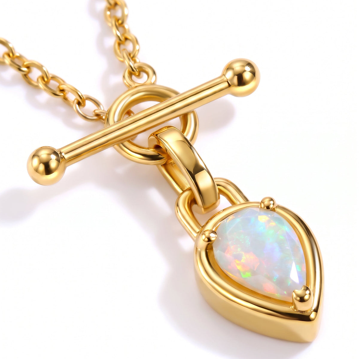 Black Onyx Talis T-Lock Necklace - December Birthstone