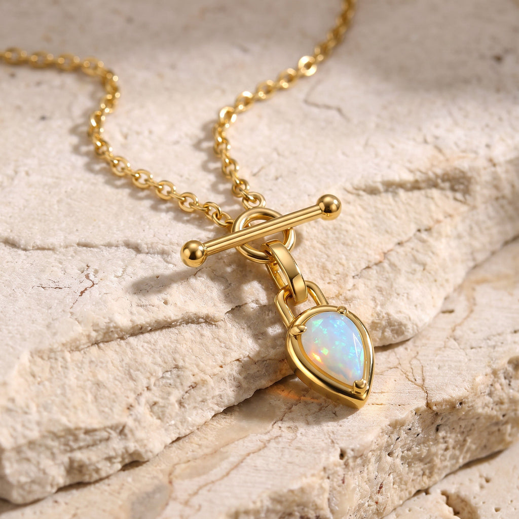 Opal Talis T-Lock Necklace - October Birthstone