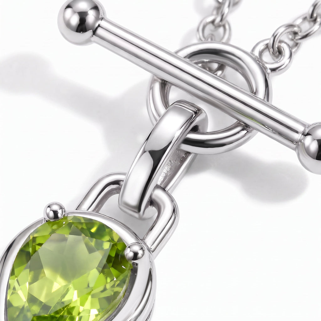 Peridot Talis T-Lock Necklace - August Birthstone