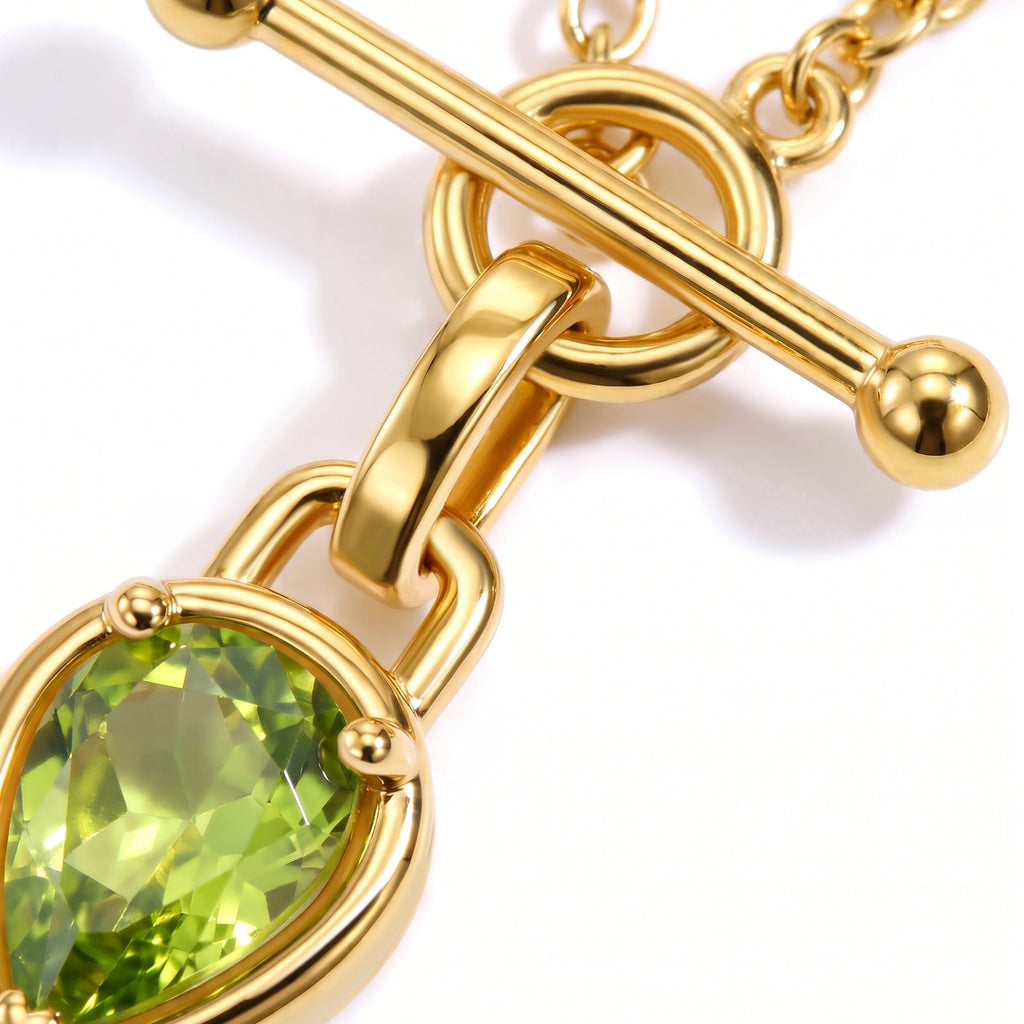 Peridot Talis T-Lock Necklace - August Birthstone