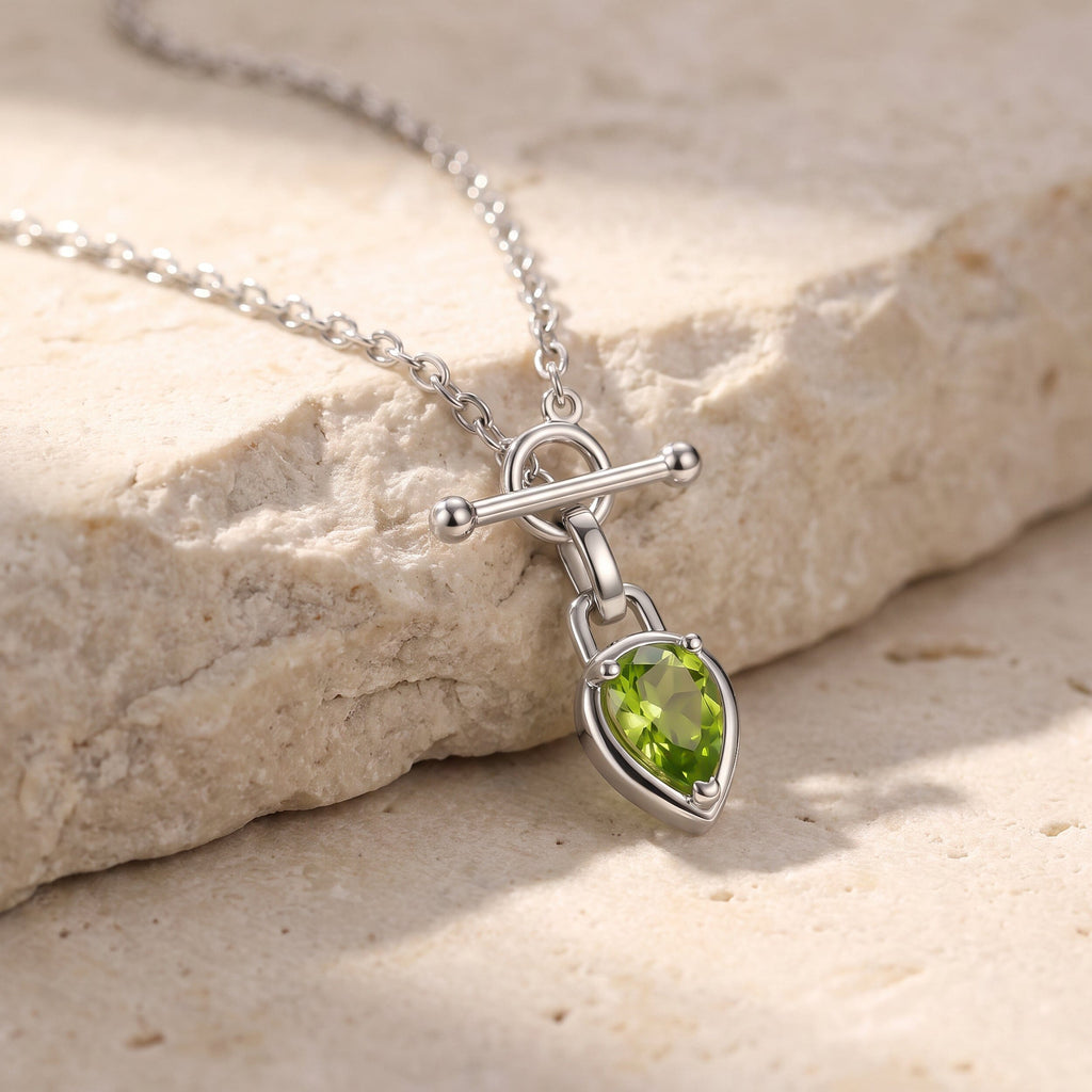 Peridot Talis T-Lock Necklace - August Birthstone