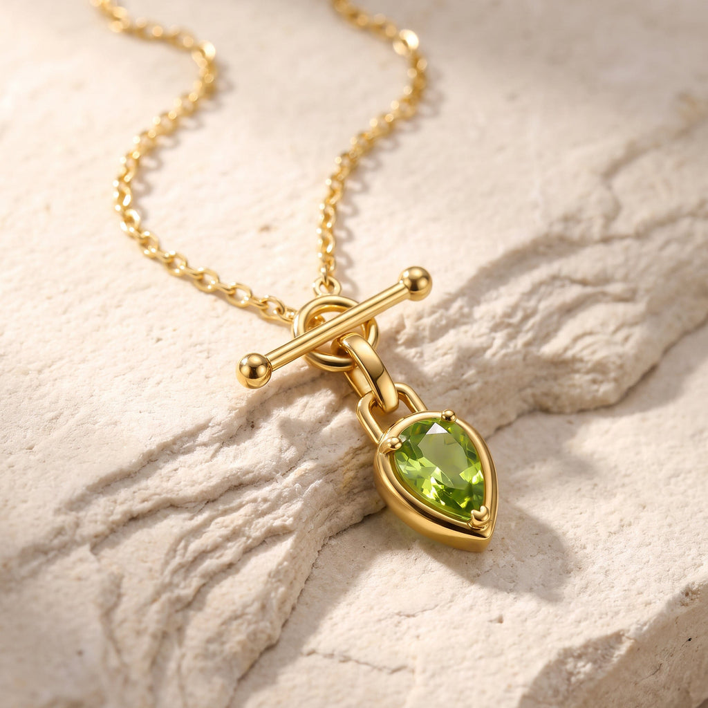 Peridot Talis T-Lock Necklace - August Birthstone