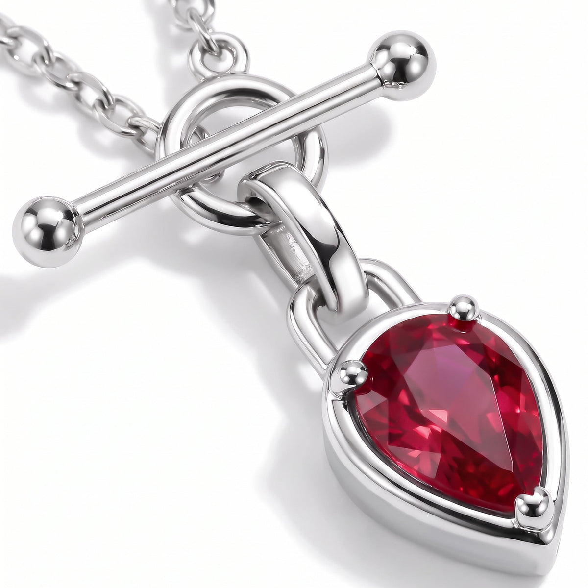 Ruby Talis T-Lock Necklace - July Birthstone
