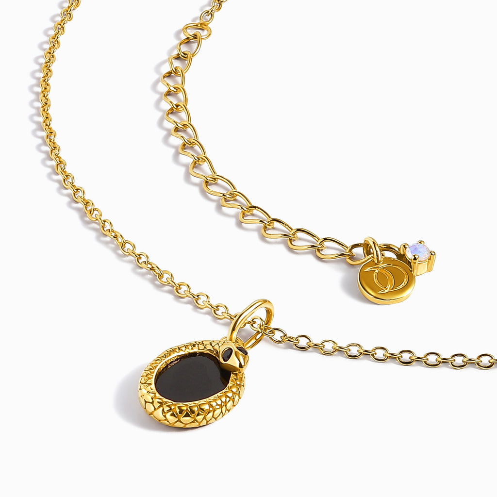 Black Onyx Necklace - Serpent