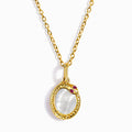 Mother of Pearl Ruby Necklace - Serpent