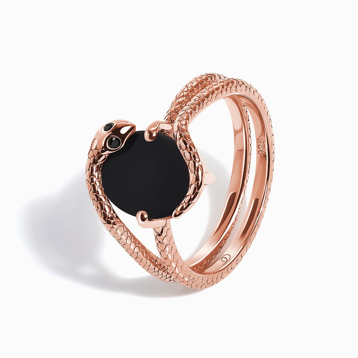 Black Onyx Serpent & Twinkling Rings