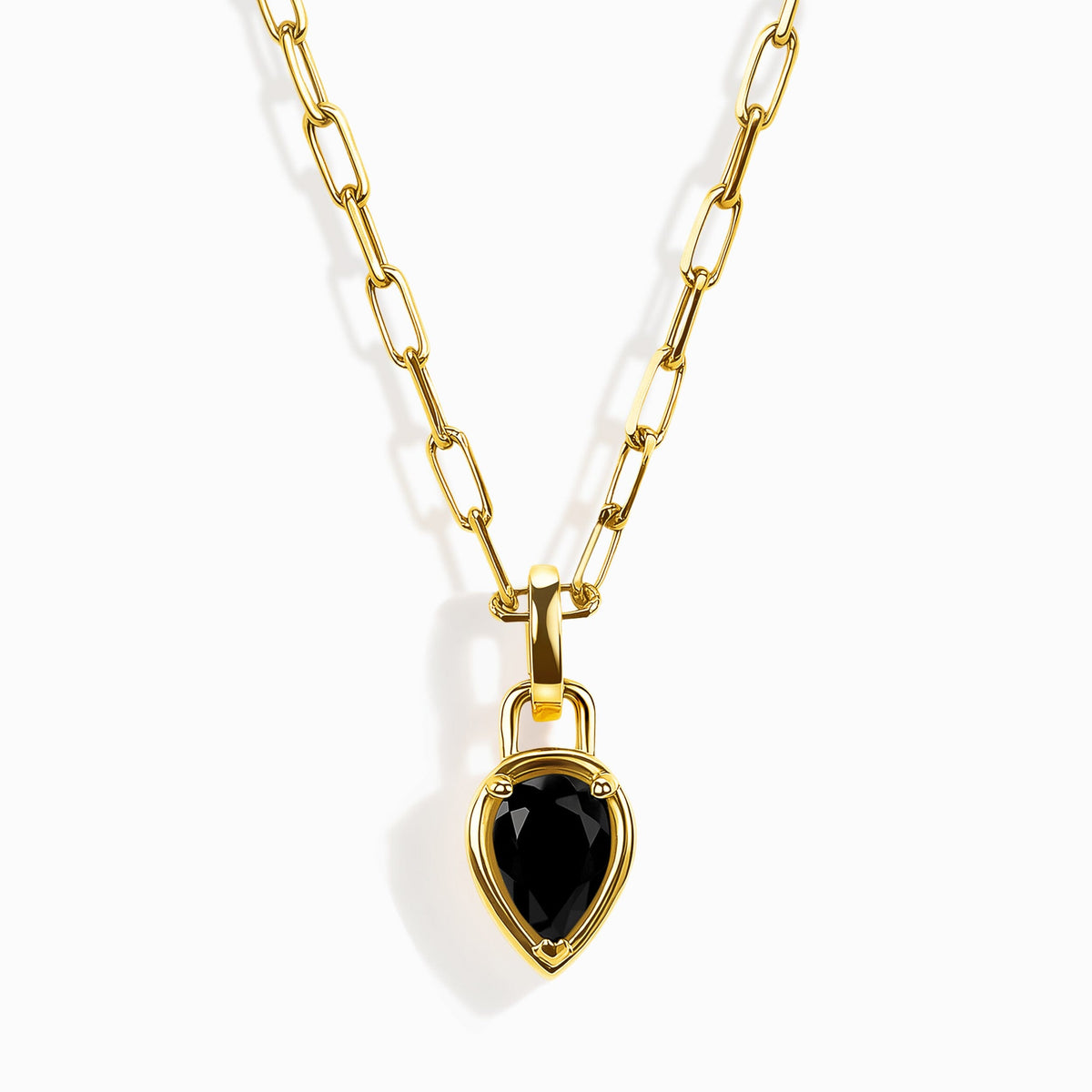Black Onyx Talis Widelink Necklace - December Birthstone