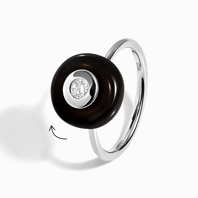 Black Obsidian Fidget Ring - Ora