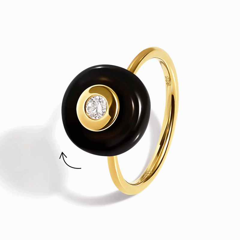 Black Obsidian Fidget Ring - Ora