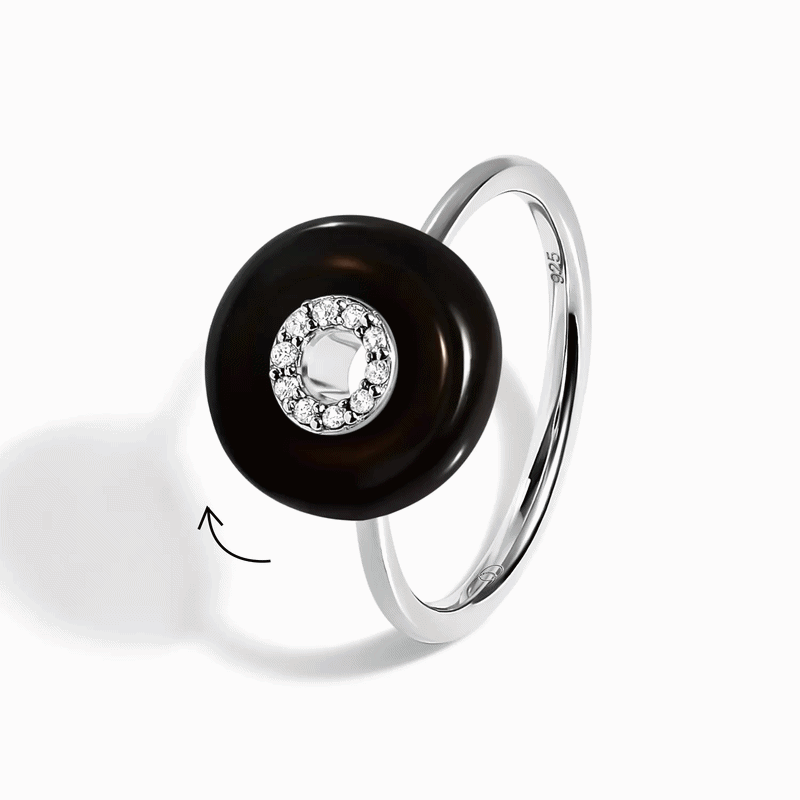 Black Obsidian Fidget Ring - Liora