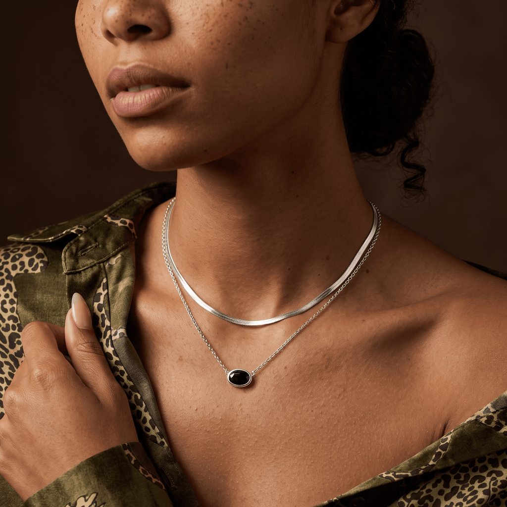 Black Obsidian Necklace - Skin-Touch