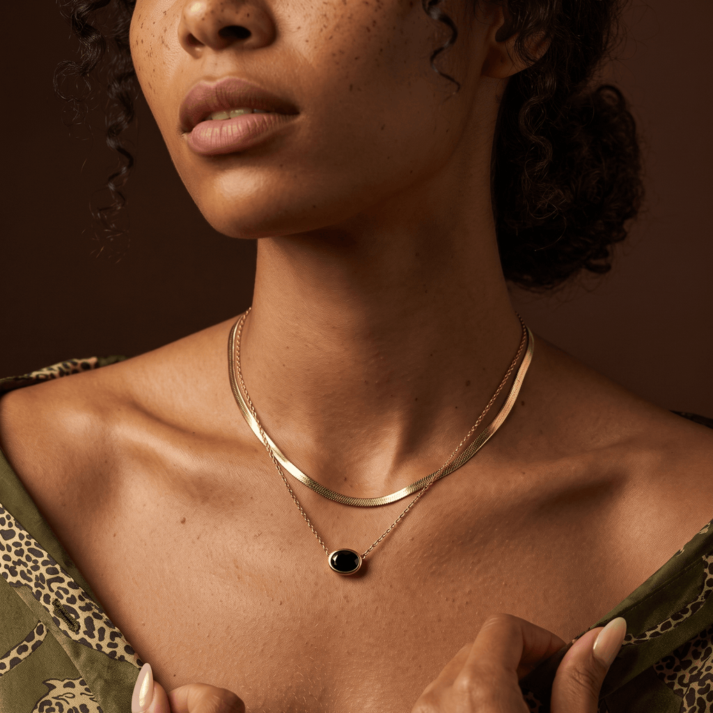 Black Obsidian Necklace - Skin-Touch