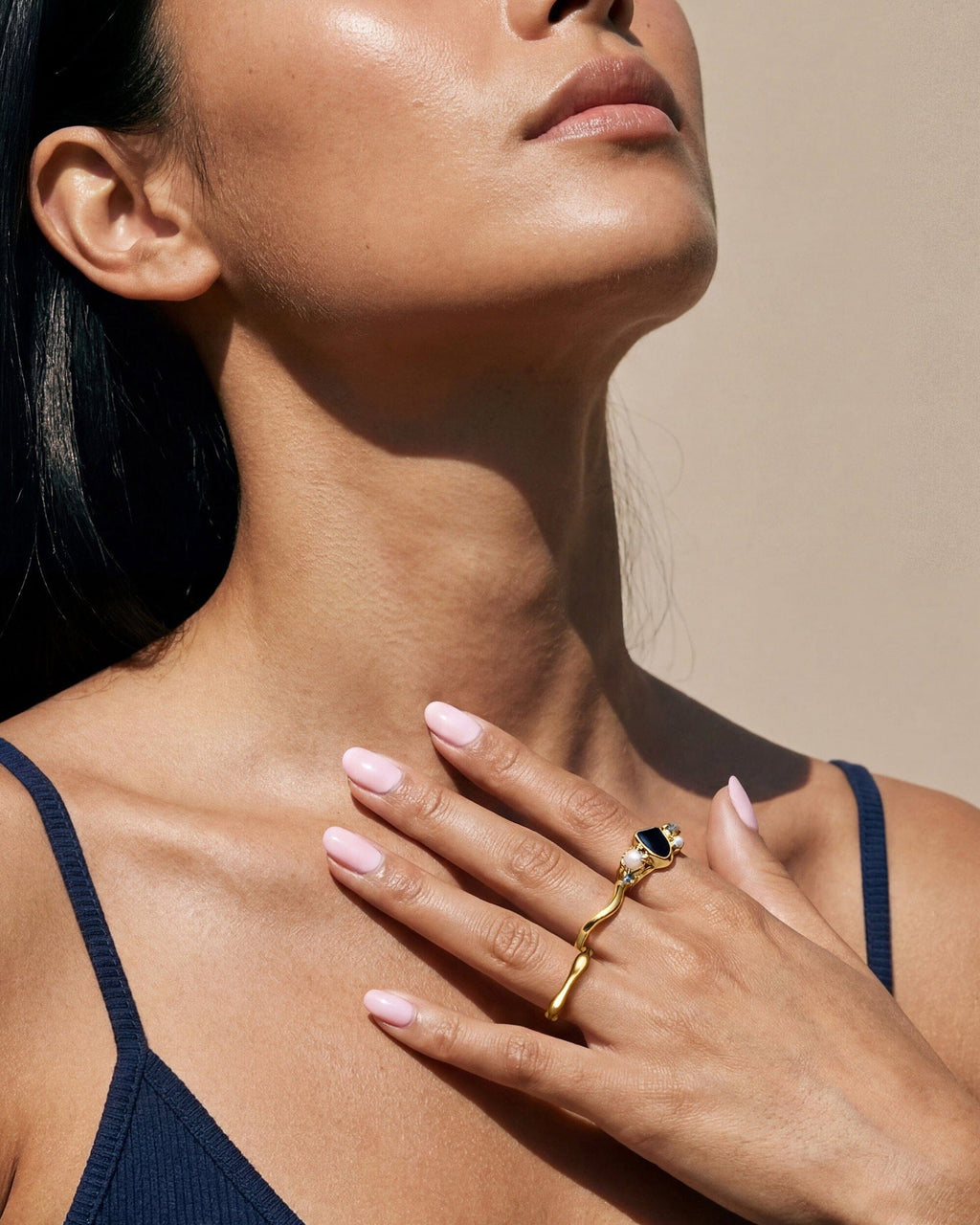 Black Obsidian Pearl Ring - Heirloom