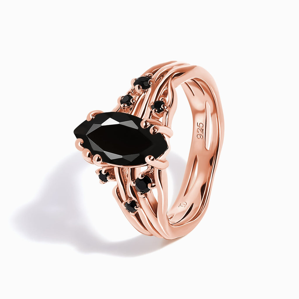 Black Obsidian Black Spinel Ring - Radiance