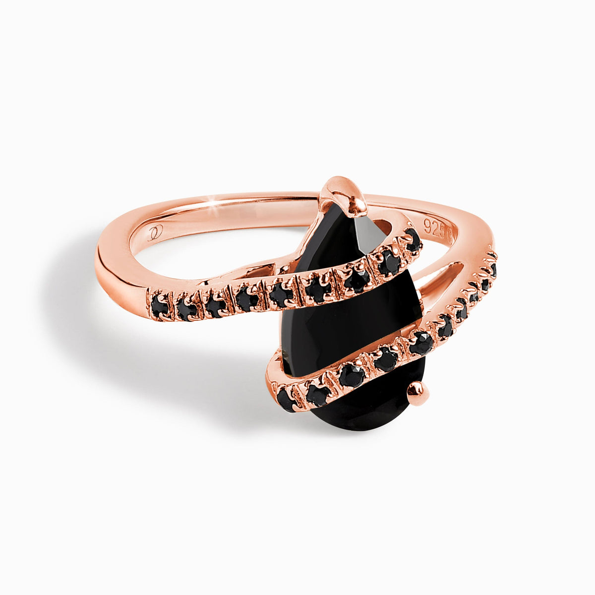 Black Obsidian Black Spinel Ring - Bypass